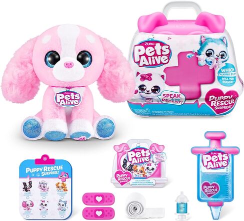 Pets Alive Pet Shop Surprise Toys by ZURU - Interactive Toys with Electronic 'Speak & Repeat', Animal Playset Puppy Gifts for Girls and Kids (Series 2) in Kuwait