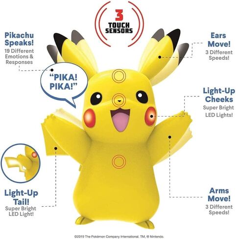 Pokémon Electronic & Interactive My Partner Eevee - يتفاعل مع اللمس والصوت، أكثر من 50 تفاعلًا مختلفًا مع الحركة والصوت - الرقص والحركات والتحدث - يجب أن أمسك الجميع، بني in Kuwait