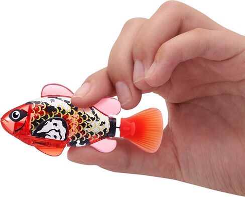 Robo Alive Robo Fish Robotic Swimming Fish (Teal + Orange) by ZURU Water Activated, Changes Color, Comes with Batteries, Amazon Exclusive (2 Pack) Series 3 in Kuwait