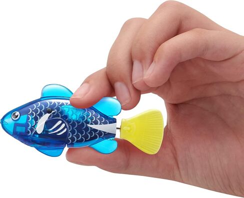 Robo Alive Robo Fish Robotic Swimming Fish (Teal + Orange) by ZURU Water Activated, Changes Color, Comes with Batteries, Amazon Exclusive (2 Pack) Series 3 in Kuwait