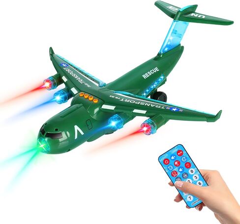 ele ELEOPTION Airplane Toy with Infrared Remote Control Plane Toys Helicopter with Lights and Music for 3 4 5 6 7 8 Year Old Boys Girls Gift White in Saudi Arabia