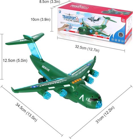 ele ELEOPTION Airplane Toy with Infrared Remote Control Plane Toys Helicopter with Lights and Music for 3 4 5 6 7 8 Year Old Boys Girls Gift White in Saudi Arabia