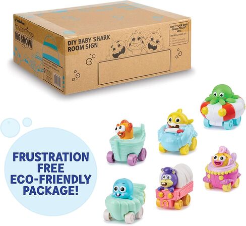 بينك فونج بيبي شارك بيبي شارك بيج شو! مجموعة سيارات البحر من سبيدي - 6 قطع in Kuwait