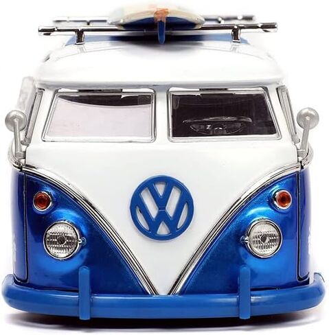 جادا تويز سيارة ليلو اند ستيتش من ديزني فولكس فاجن تي 1 بمقياس 1:24 مع مجسم ستيتش، العاب للاطفال والكبار، ازرق in Kuwait