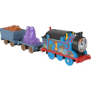 Thomas & Friends Motorized Toy Train Party Percy Battery-Powered Engine with Drum Cargo & Mail Car for Preschool Pretend Play Kids Ages 3+ Years