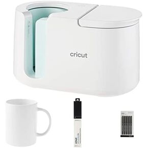 Cricut Mug Press US، ضغط حراري لمشاريع الأكواب بالتسامي، إعداد بلمسة واحدة، لمواد الحبر غير القابلة للذوبان وفراغات الأكواب 11 أونصة - 16 أونصة (تباع بشكل منفصل)، تتضمن ميزة أمان الإيقاف التلقائي، أبيض in Kuwait