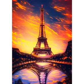 ألغاز Edsjegn للبالغين 1000 قطعة، ألغاز 1000 قطعة للبالغين، ألغاز الصور المقطوعة 1000 قطعة، ألغاز برج إيفل غروب الشمس، ألعاب ألغاز، ألغاز كبيرة in Kuwait