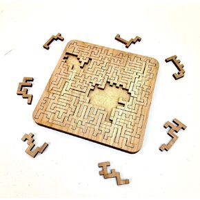 أحجية الصور المقطوعة الخشبية الماسية المشعلة، لوحة صغيرة محمولة، ألغاز صعبة صعبة للبالغين، 50 قطعة، 6 × 6 in Kuwait