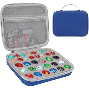 Toy Storage Box Compatible with 34 PCS Bakugan Battle Planet,BakuCores,Armored Alliance,Geogan Rising,Sponge is Pre-Slotted in Two Sizes,Compatible with Different Bakugan Toys(CASE ONLY)