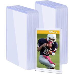 100 Pack 3"x4" Hard Plastic Card Sleeves Top Loaders for Cards, Baseball Card Protectors Hard Plastic, for Baseball Card, Game Cards, Trading Card, and So on