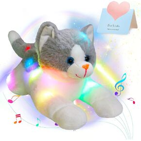Houwsbaby 12'' LED Light Up Penguin Stuffed Animal Plush Toy for Kids Night Light Glowing and Huggable Soft Plush Toy Present for Kids Baby Boys Girls Birthday Festival Christmas