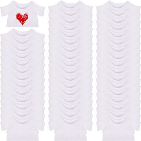 48 Pcs Stuffed Bear Clothes Bulk Sublimation Shirts for Stuffed Animal Blank Stuffed Dolls T Shirt Classic Bear Tee Shirt Fit 14-18 Inches Bear Outfit