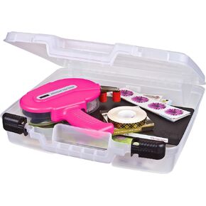 ارت بين شنطة حمل بقاعدة عميقة من كويك فيو 6960AB، صندوق تخزين محمول للفنون والحرف اليدوية، 14.5 انش × 15 انش، شفاف in Kuwait