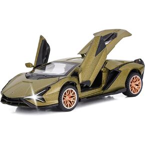 SASBSC Toy Cars Lambo Sian FKP3 Metal Model Car with Light and Sound Pull Back Toy Car for Boys Age 3 + Year Old (Blue) in Kuwait