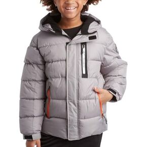 Reebok Boys' Winter Jacket - Heavyweight Quilted Puffer Parka Coat - Insulated Ski Jacket for Boys (8-20)