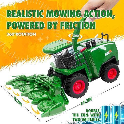 RC Combine Harvester Toy for Boys Ages 4+, Farm Harvester with Corn Head in Kuwait