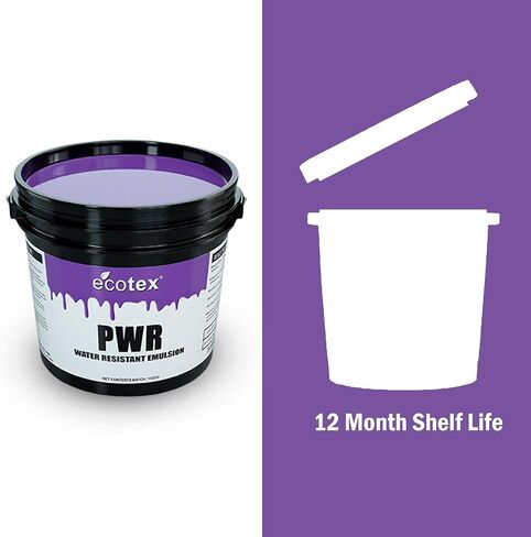 مستحلب طباعة الشاشة Ecotex® PWR (نصف لتر - 16 أونصة) مستحلب صور حساس مسبقًا للشاشات الحريرية والنسيج - لحبر البلاستيسول لطباعة الشاشة والحبر المائي، ومستلزمات طباعة الشاشة in Kuwait
