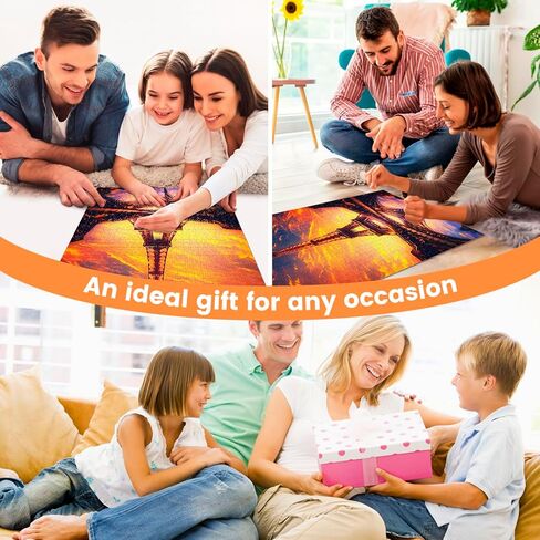 ألغاز Edsjegn للبالغين 1000 قطعة، ألغاز 1000 قطعة للبالغين، ألغاز الصور المقطوعة 1000 قطعة، ألغاز برج إيفل غروب الشمس، ألعاب ألغاز، ألغاز كبيرة in Kuwait