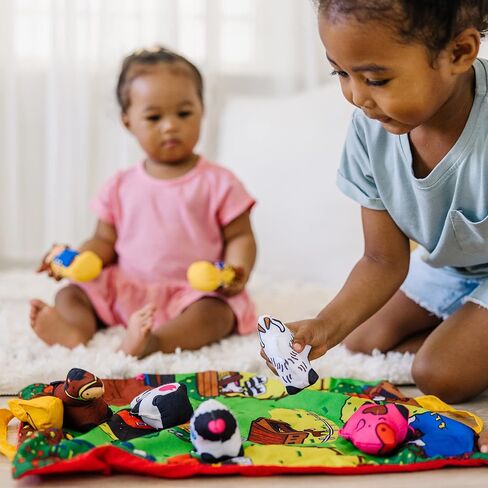 Melissa & Doug Take-Along Farm Baby and Toddler Play Mat (19.25 x 14.5 inches) With 9 Animals - Folds To Be Convenient Storage Bag for Travel in Saudi Arabia