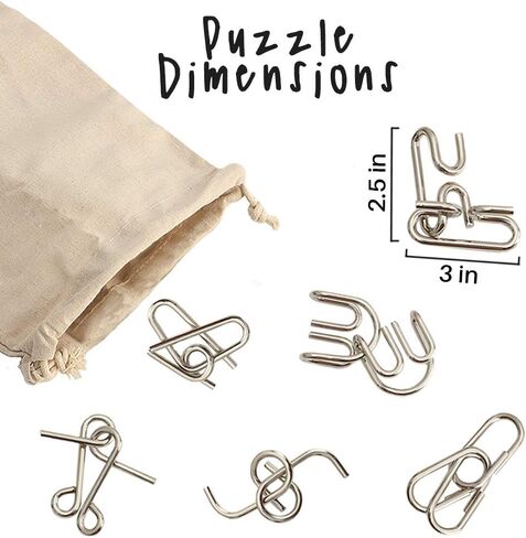 طقم 4 أدوات معدنية للدمغ للأطفال والكبار، ألعاب الألغاز التي تحمل باليد لتسليك التشابك، سلسلة أسلاك تعليمية ثلاثية الأبعاد مع صندوق تخزين بلاستيكي ومحاليل حلول، أفضل فكرة مبتكرة in Kuwait