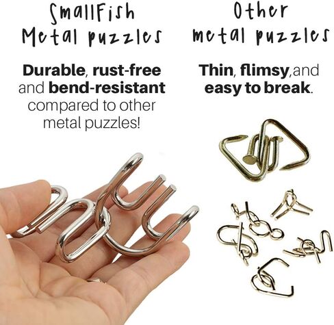 طقم 4 أدوات معدنية للدمغ للأطفال والكبار، ألعاب الألغاز التي تحمل باليد لتسليك التشابك، سلسلة أسلاك تعليمية ثلاثية الأبعاد مع صندوق تخزين بلاستيكي ومحاليل حلول، أفضل فكرة مبتكرة in Kuwait