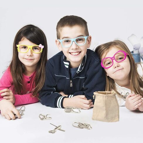 طقم 4 أدوات معدنية للدمغ للأطفال والكبار، ألعاب الألغاز التي تحمل باليد لتسليك التشابك، سلسلة أسلاك تعليمية ثلاثية الأبعاد مع صندوق تخزين بلاستيكي ومحاليل حلول، أفضل فكرة مبتكرة in Kuwait