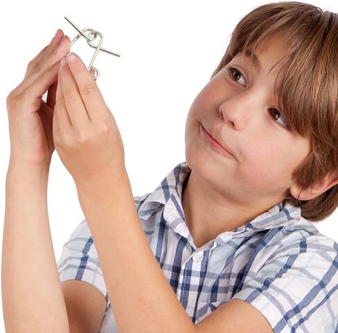 طقم 4 أدوات معدنية للدمغ للأطفال والكبار، ألعاب الألغاز التي تحمل باليد لتسليك التشابك، سلسلة أسلاك تعليمية ثلاثية الأبعاد مع صندوق تخزين بلاستيكي ومحاليل حلول، أفضل فكرة مبتكرة in Kuwait