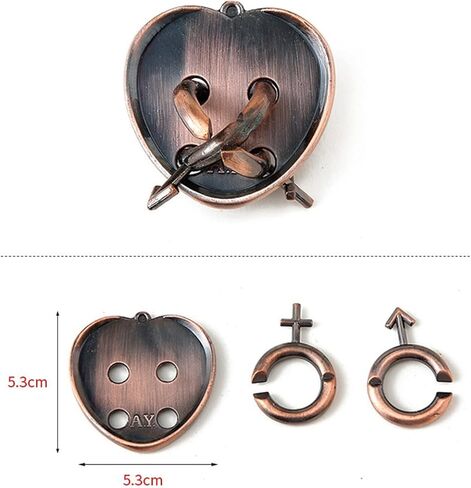 Joyeee 5 قطع ألغاز أسلاك معدنية لتحفيز الدماغ، لعبة فتح اختبار الذكاء العقلي، لعبة ألغاز التحدي التعشيق، لعبة تعليمية هدية للأولاد والبنات والمراهقين والبالغين، C in Kuwait