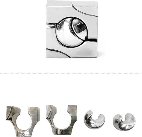 Joyeee 5 قطع ألغاز أسلاك معدنية لتحفيز الدماغ، لعبة فتح اختبار الذكاء العقلي، لعبة ألغاز التحدي التعشيق، لعبة تعليمية هدية للأولاد والبنات والمراهقين والبالغين، C in Kuwait