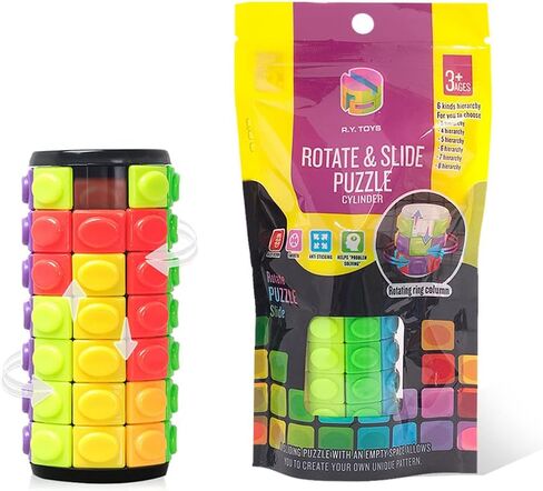 R.Y.TOYS براءة اختراع لتصميم الألغاز الدوارة والمتحركة، ألعاب فيدجيت (استعادة الطلب/إنشاء الأنماط) 8 ألوان، 7 طبقات - قطعة منفصلة للعب السريع، دعابة الدماغ، الألعاب الحسية، هدايا عيد الميلاد، حشوات للتخزين in Kuwait