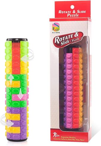 R.Y.TOYS براءة اختراع لتصميم الألغاز الدوارة والمتحركة، ألعاب فيدجيت (استعادة الطلب/إنشاء الأنماط) 8 ألوان، 7 طبقات - قطعة منفصلة للعب السريع، دعابة الدماغ، الألعاب الحسية، هدايا عيد الميلاد، حشوات للتخزين in Kuwait