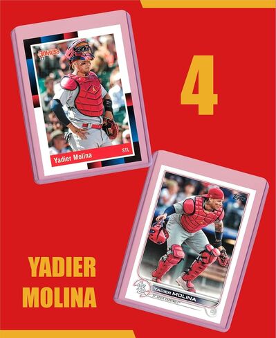 بطاقات البيسبول Yadier Molina (5) مجموعة هدايا متنوعة من بطاقات التداول وأساور المعصم من سانت لويس كاردينالز in Saudi Arabia
