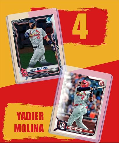 بطاقات البيسبول Yadier Molina (5) مجموعة هدايا متنوعة من بطاقات التداول وأساور المعصم من سانت لويس كاردينالز in Saudi Arabia