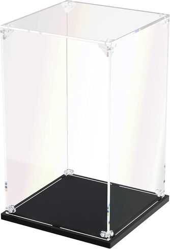 Clear Acrylic Display Case, Self-Assemble Showcase for Collectibles, Action Figures, Dolls, Toys - Alternative Glass Box for Commemorative Gifts (6x6x10 inch, 15x15x25 cm) in Saudi Arabia
