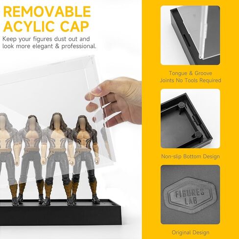 حافظة عرض من الأكريليك مقاس 6 بوصات من FIGURESLAB، حامل ألعاب لصندوق تخزين خزانة المقتنيات مع غطاء قابل للإزالة، متوافق مع سلسلة Mavel Legends/ GiJeo المصنفة وما إلى ذلك. معظم الأشكال بمقياس 1/12 in Kuwait