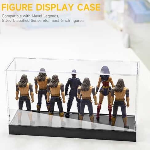 حافظة عرض من الأكريليك مقاس 6 بوصات من FIGURESLAB، حامل ألعاب لصندوق تخزين خزانة المقتنيات مع غطاء قابل للإزالة، متوافق مع سلسلة Mavel Legends/ GiJeo المصنفة وما إلى ذلك. معظم الأشكال بمقياس 1/12 in Kuwait
