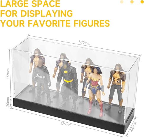 حافظة عرض من الأكريليك مقاس 6 بوصات من FIGURESLAB، حامل ألعاب لصندوق تخزين خزانة المقتنيات مع غطاء قابل للإزالة، متوافق مع سلسلة Mavel Legends/ GiJeo المصنفة وما إلى ذلك. معظم الأشكال بمقياس 1/12 in Kuwait