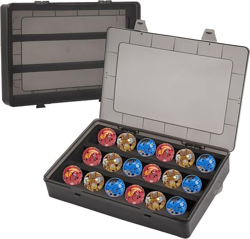 Hard Case Compatible with Bakugan Figures, BakuCores and Small Dolls, Toy Organizer Carrying Case(Only case) in Kuwait