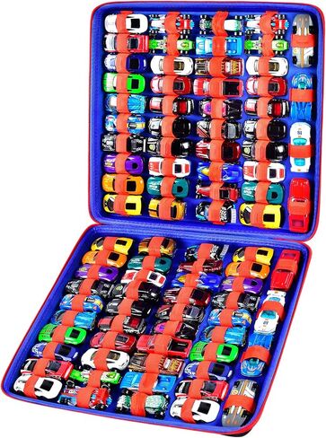 Toy Storage Organizer Case Compatible with Hot Wheels Car, Matchbox Cars, Portable Carrying Container Carrier Holder Fit for 88 Toys Car (Box Only) in Kuwait