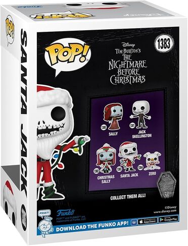 Funko Pop! Disney: The Nightmare Before Christmas 30th Anniversary - Santa Jack (Glow in The Dark), Amazon Exclusive in Saudi Arabia