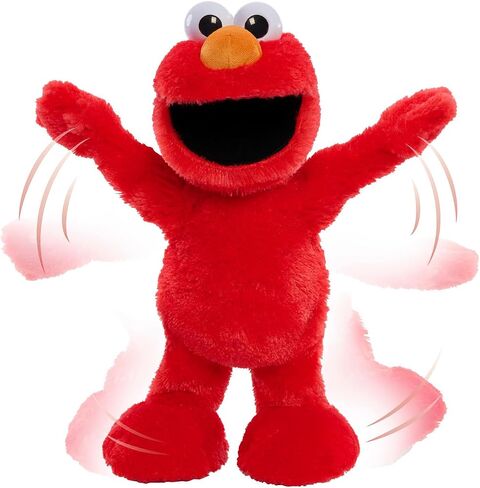 Sesame Street Elmo Slide Singing and Dancing 14-inch Plush, Pretend Play, Interactive Toy, Kids Toys for Ages 2 Up by Just Play in Saudi Arabia