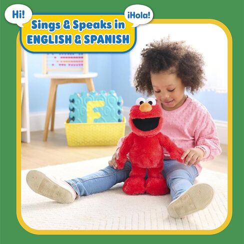 Sesame Street Elmo Slide Singing and Dancing 14-inch Plush, Pretend Play, Interactive Toy, Kids Toys for Ages 2 Up by Just Play in Saudi Arabia