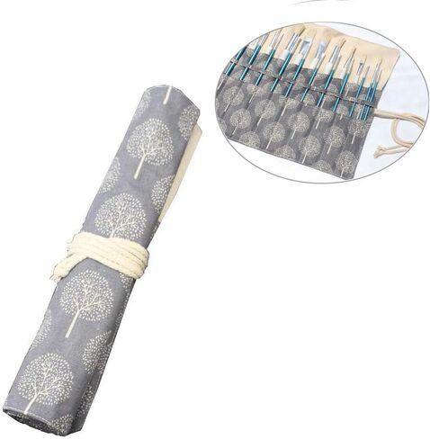 بوسوها حامل فرش الطلاء القابل للطي مصنوع من القماش الكتاني، حقيبة لفراشي المكياج، منظم حماية قابل للطي (15 انش، بدون فرش) in Kuwait