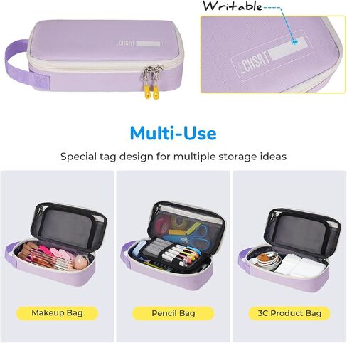 ECHSRT Pencil Case for Men Women, Large Pen Bag for Adults, Portable Pencil Pouch Aesthetic with Handle, Zipper Cases for Office Organizer in Kuwait