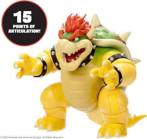 The Super Mario Bros. Movie 7-Inch Feature Bowser Action Figure with Fire Breathing Effects in Kuwait
