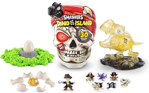 Smashers Dino Island Mini Egg T-Rex by ZURU Prehistoric Discovery Toy with 10 Surprises, Dinosaur Toys, Slime, Sand and More Age 5+ in Saudi Arabia
