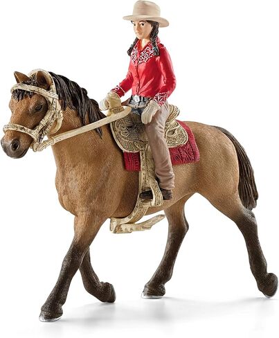 Schleich Horse Club, Western Rodeo Horse Toys for Girls and Boys, Western Rider with Horse Figurine, Ages 3+ in Saudi Arabia