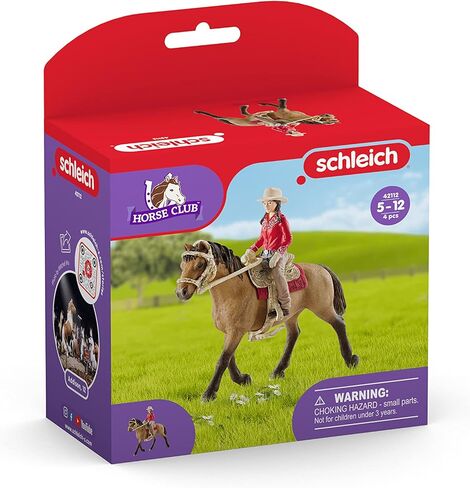 Schleich Horse Club, Western Rodeo Horse Toys for Girls and Boys, Western Rider with Horse Figurine, Ages 3+ in Saudi Arabia