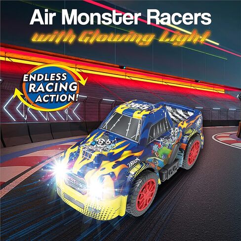 سيارة سباق مبارزة مضيئة للاطفال - سيارتان وحشان، وسادتان اطلاق - مع مصابيح LED وامضة جميلة. لعبة وهدية مثالية للاولاد والبنات من سن 5 سنوات فما فوق - متعة داخلية وخارجية، لعب نشط in Kuwait