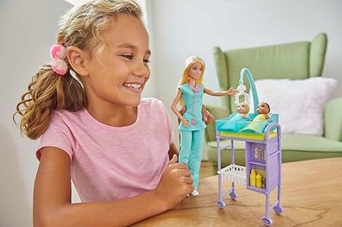 Bundle of Barbie Fast Cast Clinic Playset + Barbie Baby Doctor Playset in Saudi Arabia